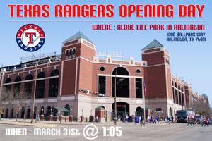 Texas Rangers Event Poster, Layout, Photoshop, Illustrator