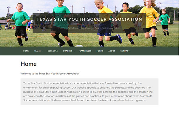 Texas Star Youth Soccer Association Website